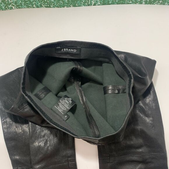 J Brand - Edita Lamb Leather Style L8007 Stretch Waist Leggings Size Small - Picture 13 of 16